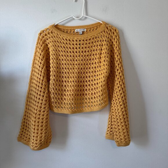 Banana Republic Cotton Crochet-Style Cropped Sweater - Picture 1 of 10